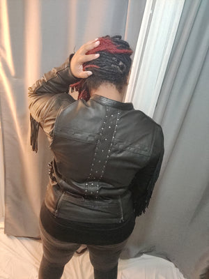 SEXY FRINGE LEATHER JACKET